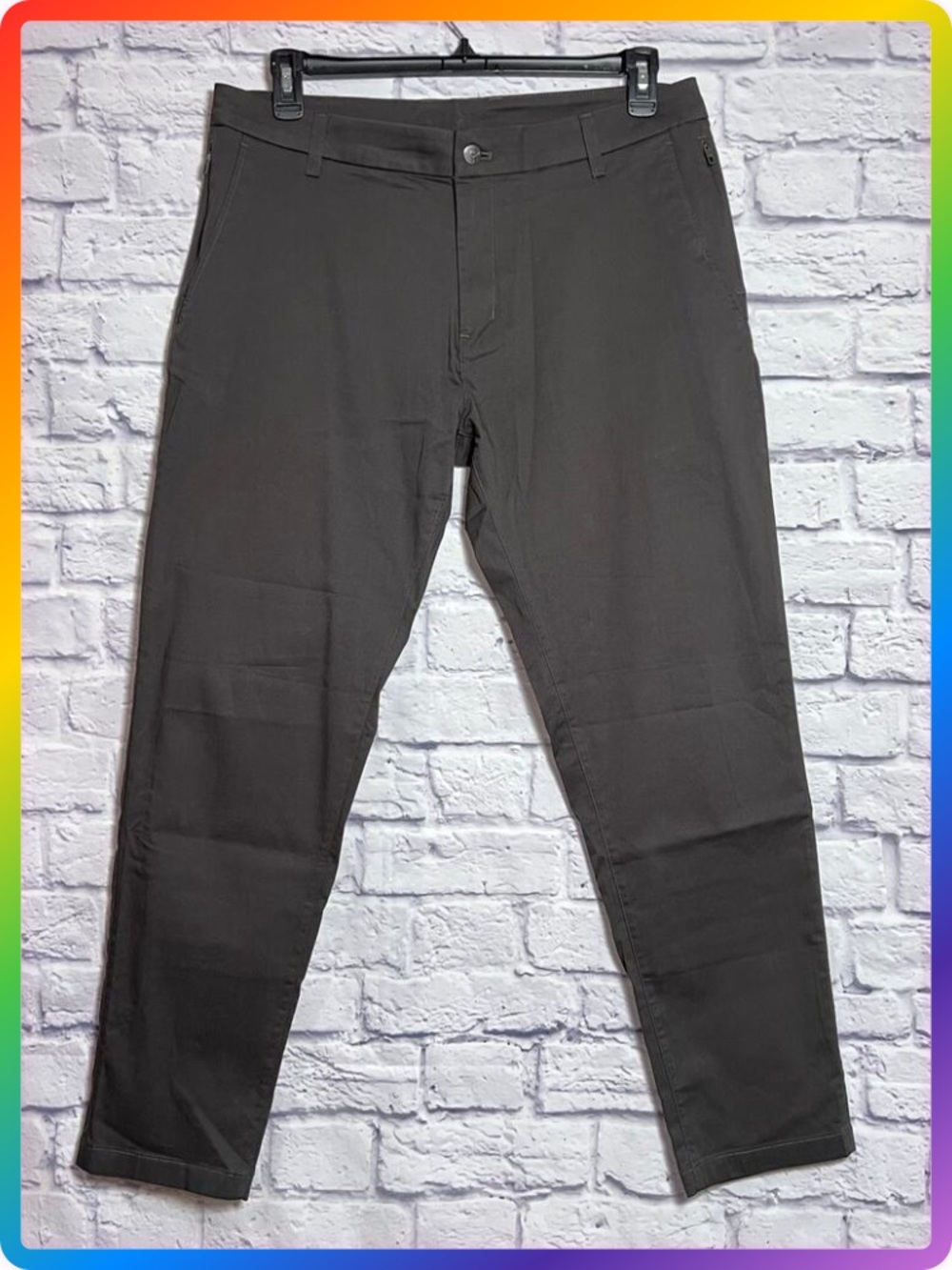 Birddogs Stretch Performance Pants No Liner MENS 36 x 30 Gray Unlined Golf Chino